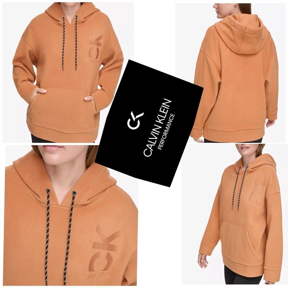 CALVIN KLEIN PERFORMANCE Women's Embroidered Fleece Hoodie M